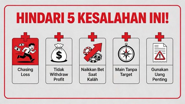 lima kesalahan bermain slot online

