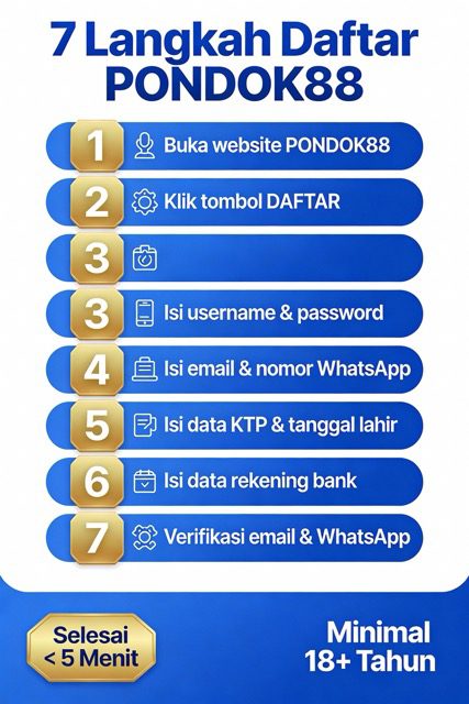 7 langkah daftar pondok88