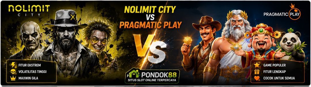 Nolimit City vs Pragmatic Play – Perbandingan 2 Provider Slot Volatilitas Ekstrem di PONDOK88